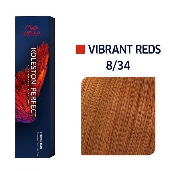 Tinta Koleston Perfect Vibrant Reds 60ml 8/34 Wella Profissional
