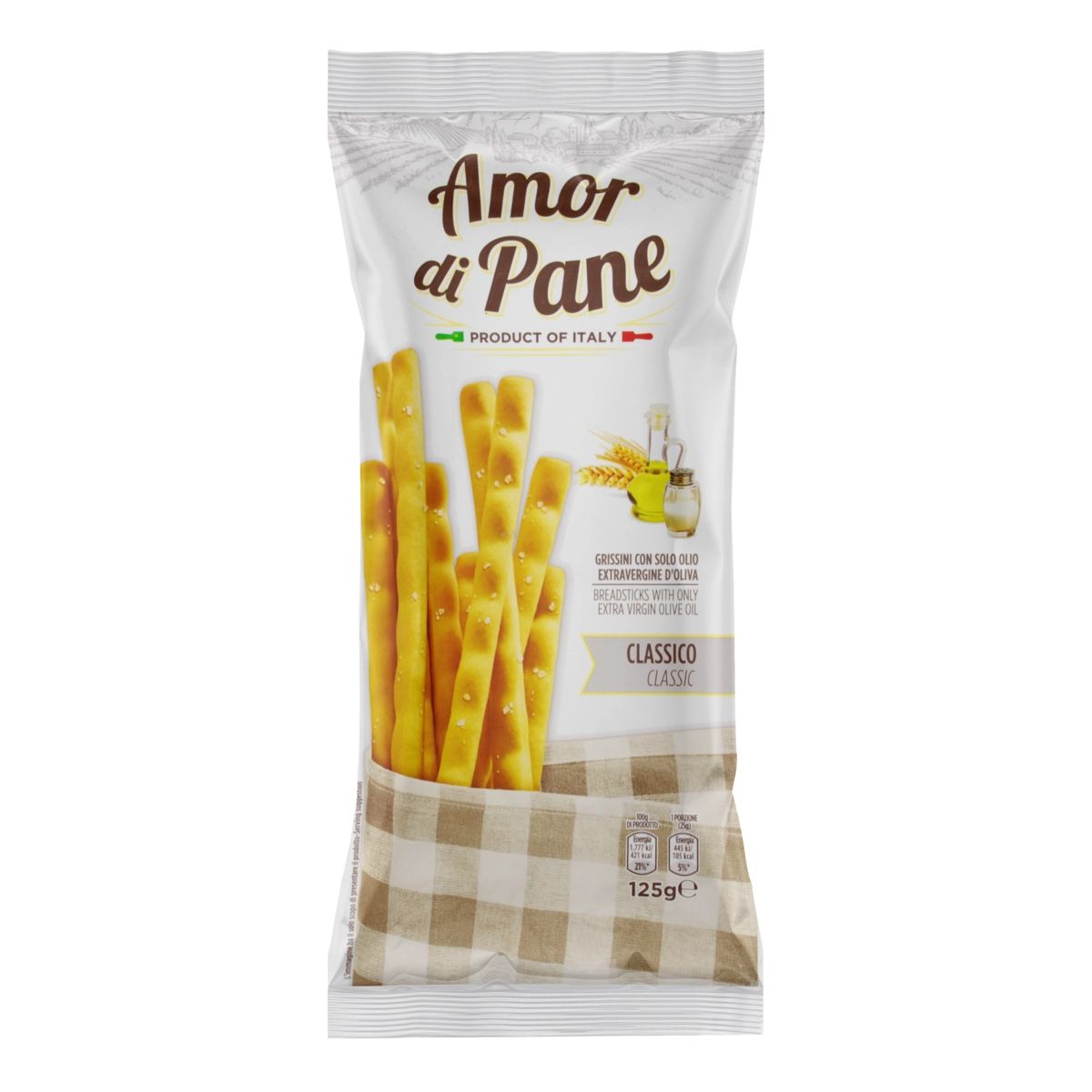 Biscoito Grissini Classic Amor Di Pane Pacote 125g