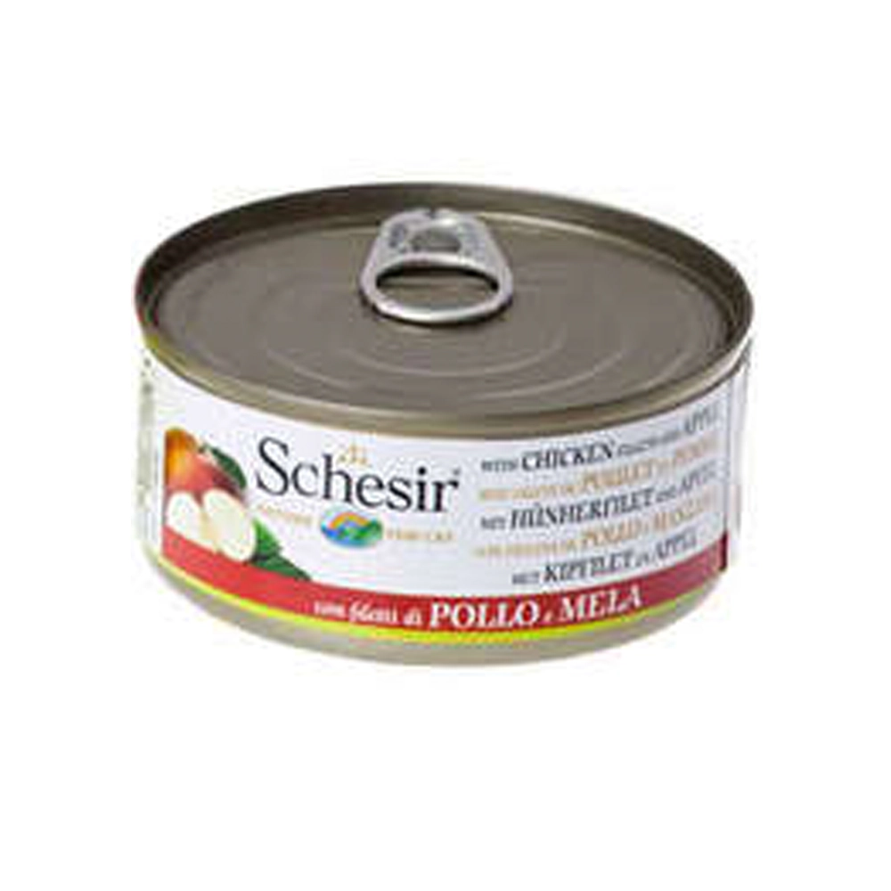Ração úmida Lata Schesir Para Cães Sabor Frango E Maçã 150g