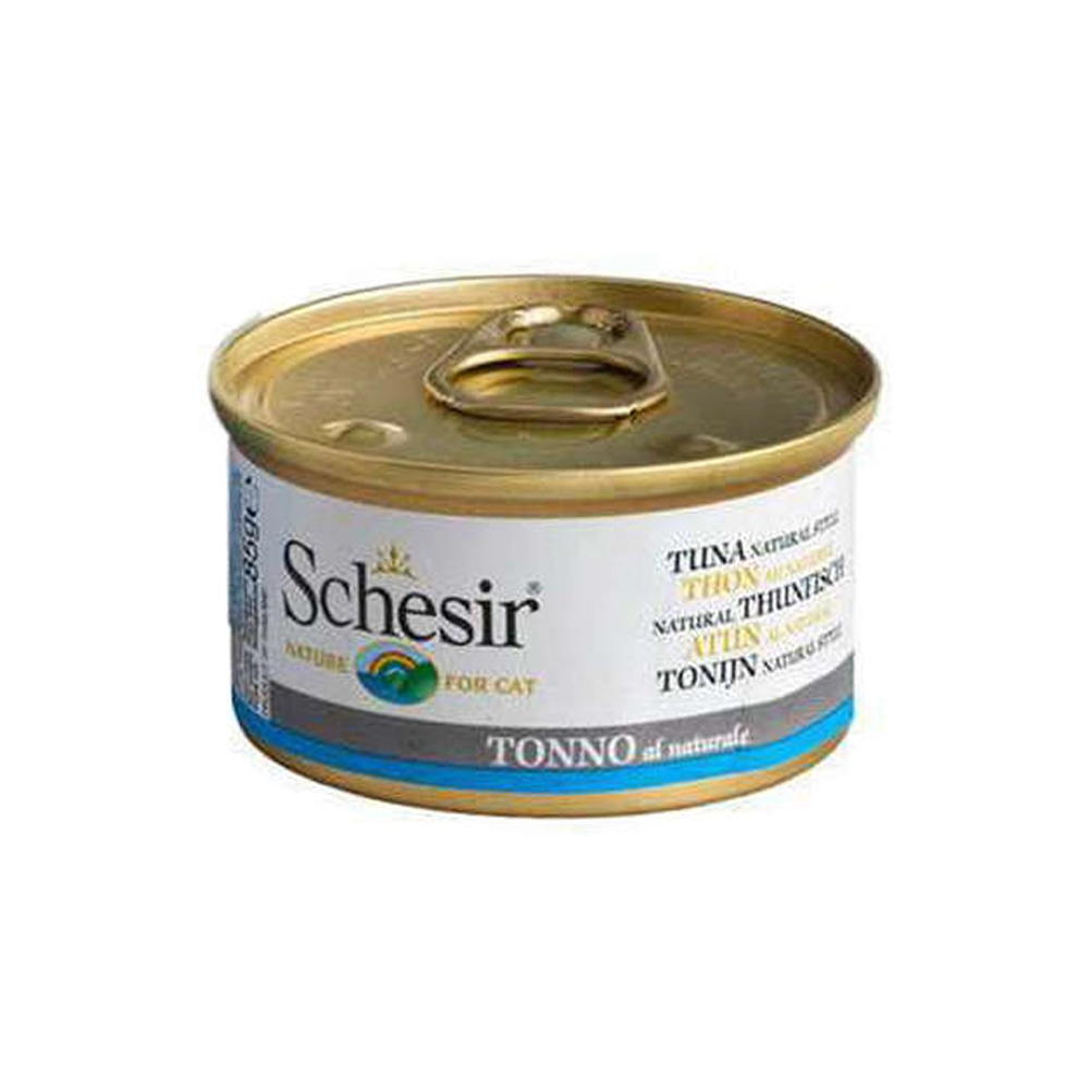 Ração úmida Lata Schesir Para Gatos Sabor Atum 85g