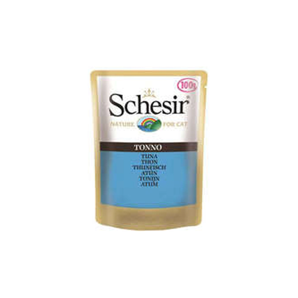 Relação úmida Sachê Schesir Para Gatos Sabor Atum 100g
