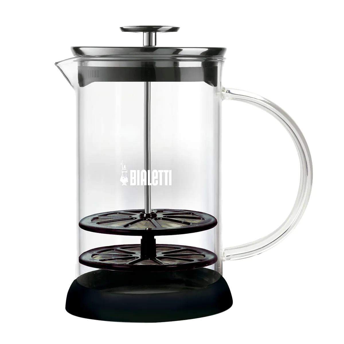 Cremeira com Tampa Bialetti em Vidro Borosilicato e Inox 1 Litro