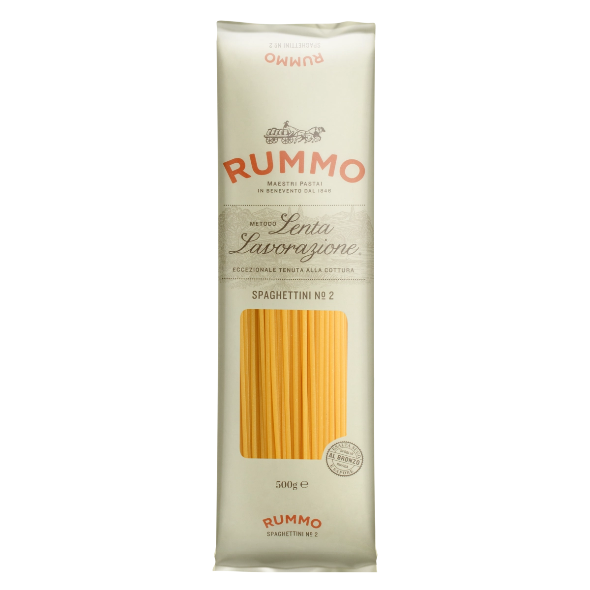 Macarrão De Sêmola Grano Duro Spaghettini 2 Rummo Lenta Lavorazione Pacote 500g