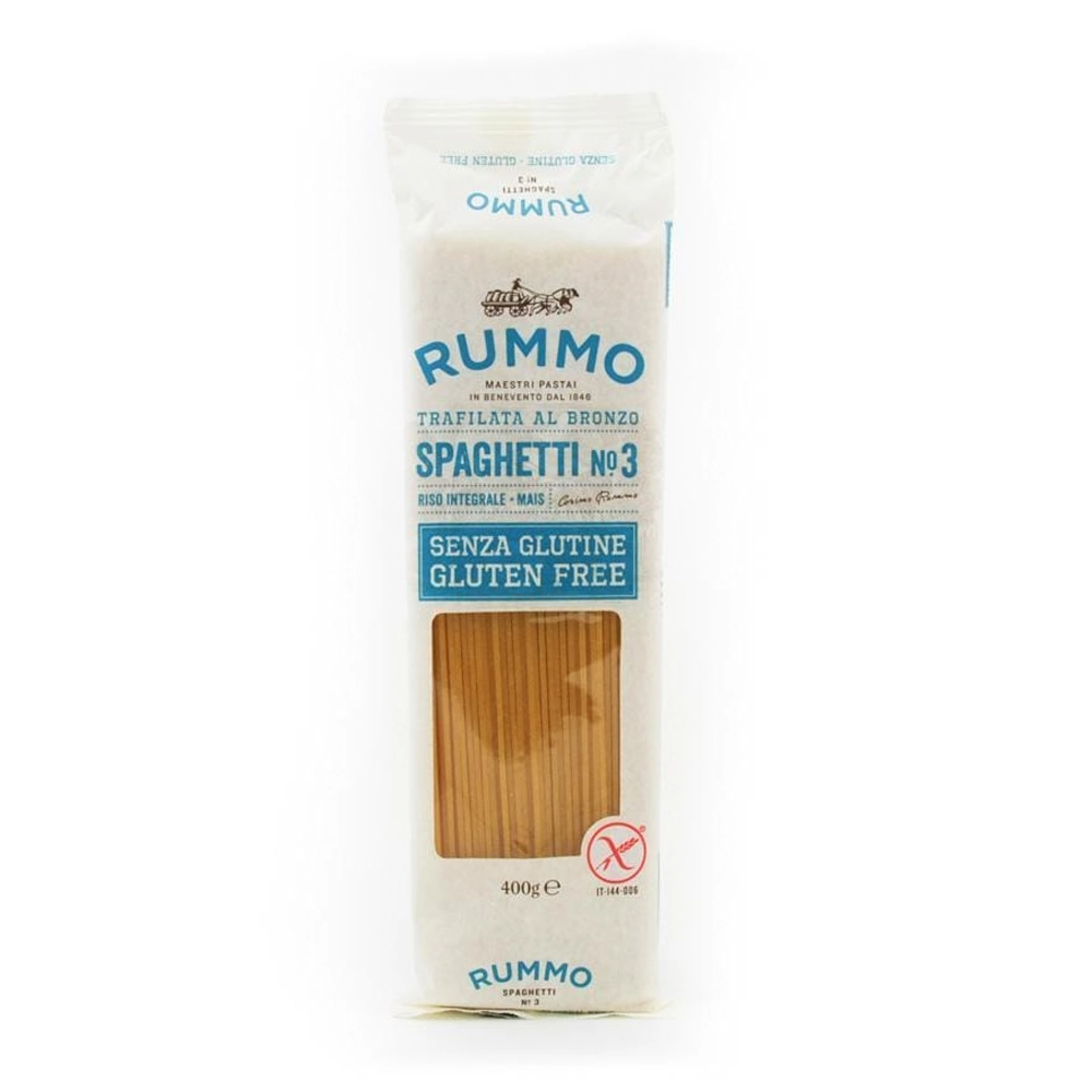 Macarrão De Milho E Arroz Spaghetti 3 Rummo Lavorazione Al Vapore Pacote 400g
