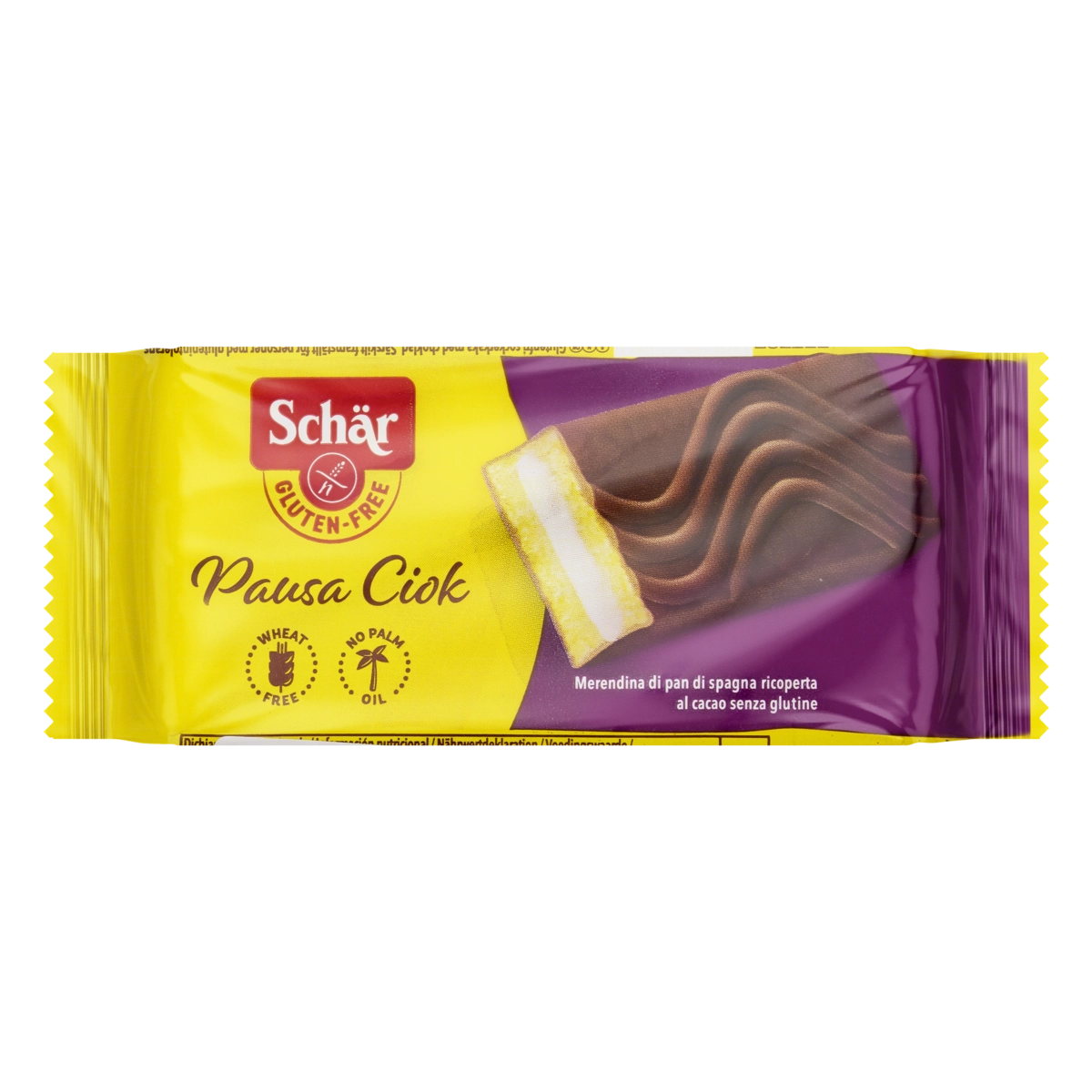 Mini Bolo Chocolate Pausa Ciok Schär Pacote 35g