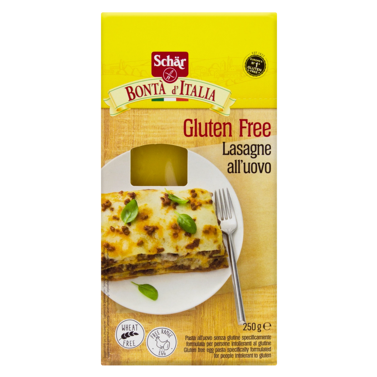 Massa Para Lasanha Sem Glúten e Lactose Lasagne Schar 250g