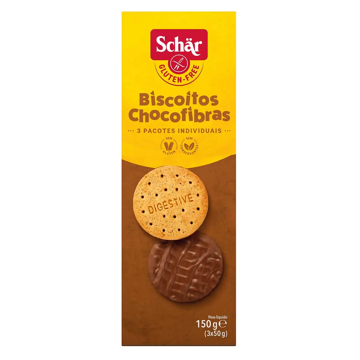 Biscoito com Cobertura de Chocolate Dr. Schar sem Glúten 150g