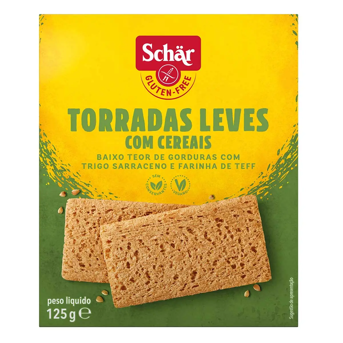 Torrada com Cereais sem Glúten Schär Caixa 125g