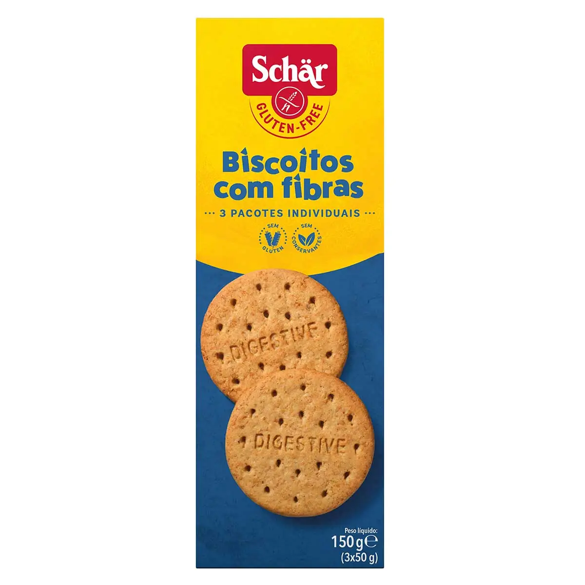 Biscoito com Fibras sem Glúten Schär Caixa 150g