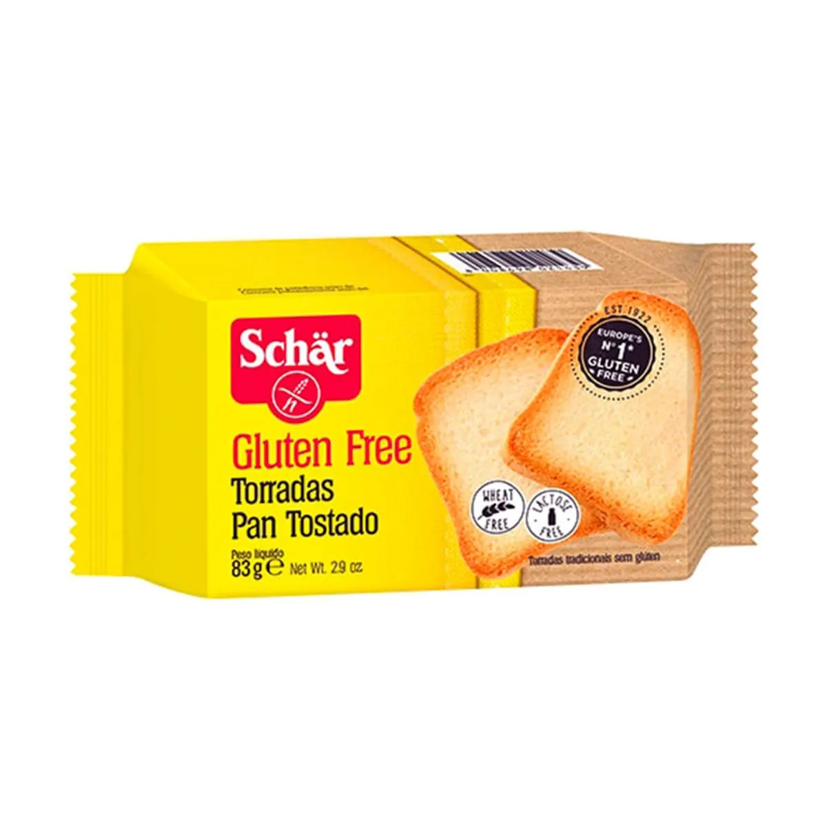 Torrada sem Glúten Zero Lactose Schär Pacote 87g