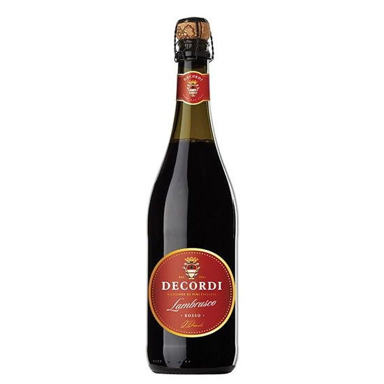 Vinho Italiano Tinto Frisante Decordi Lambrusco Emilia Romagna Garrafa 750ml