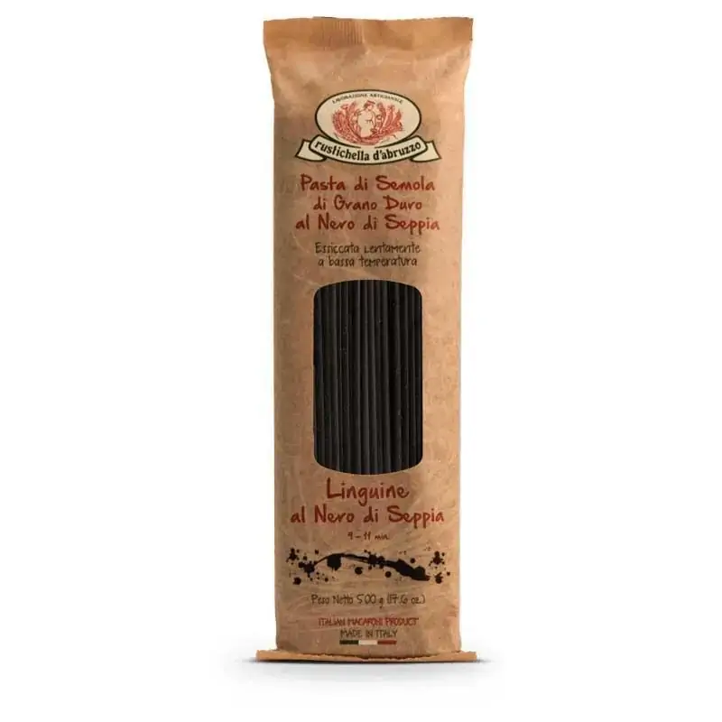 Macarrão Italiano Rustichella Linguine Nero Seppia 500 gr