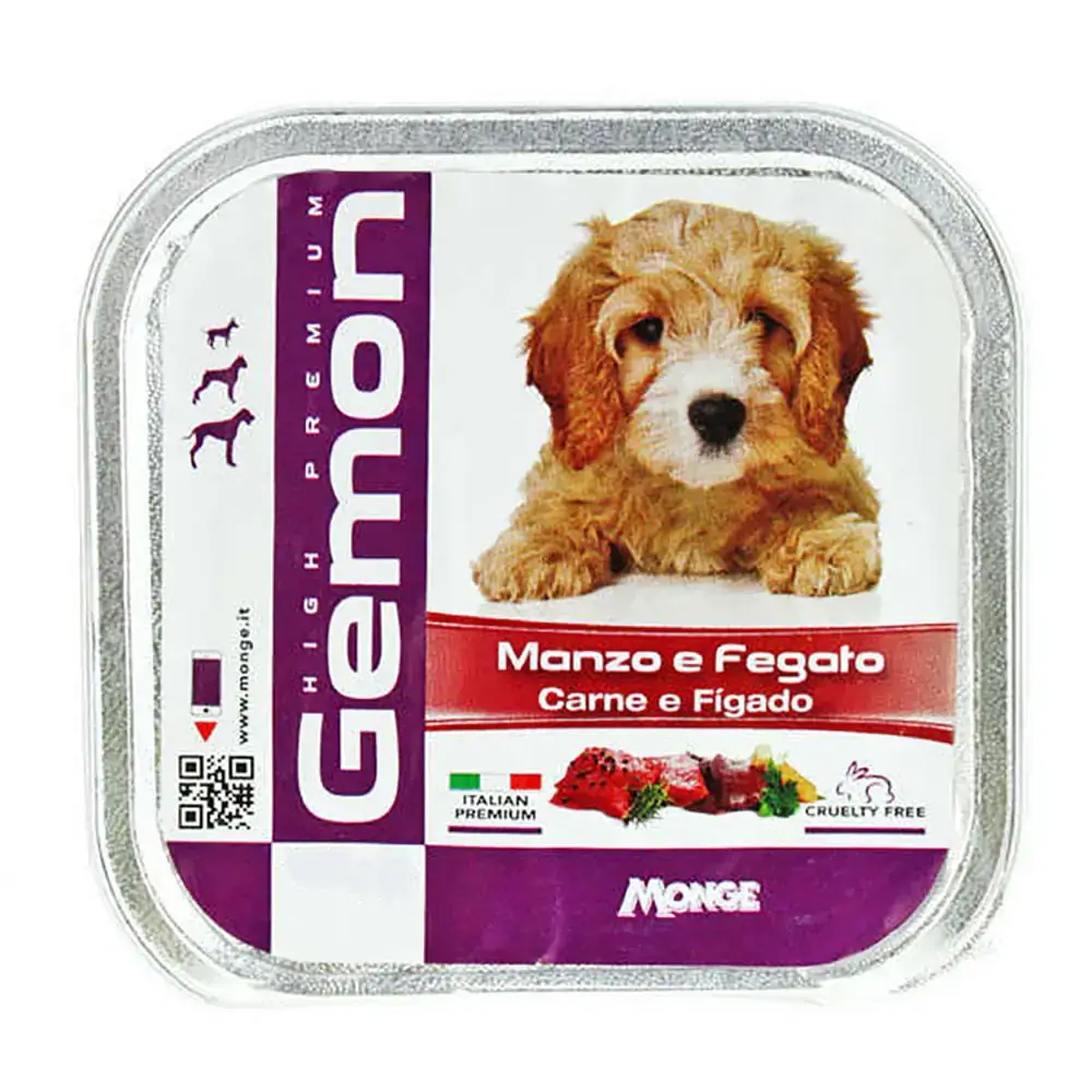 Ração úmida Patê Gemon Sabor Bife E Fígado 150g