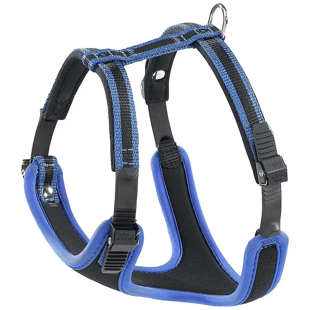 Peitoral Ferplast Ergocomfor Linear Para Cães Azul E Preto
