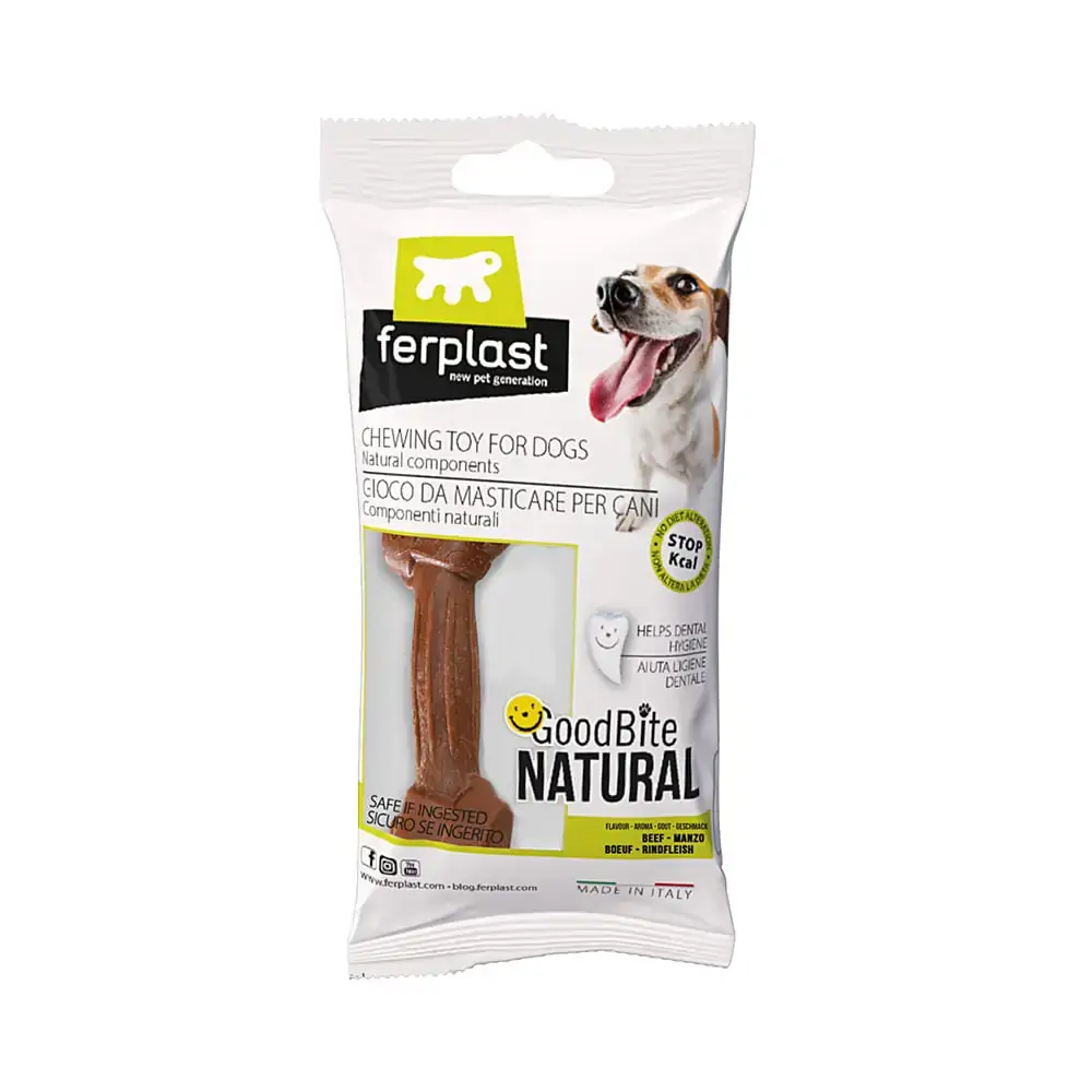 Ferplast Goodbite Bone Beef S Dog Chewing Toy 4,33 By 1,42 By H 0,67 Inch