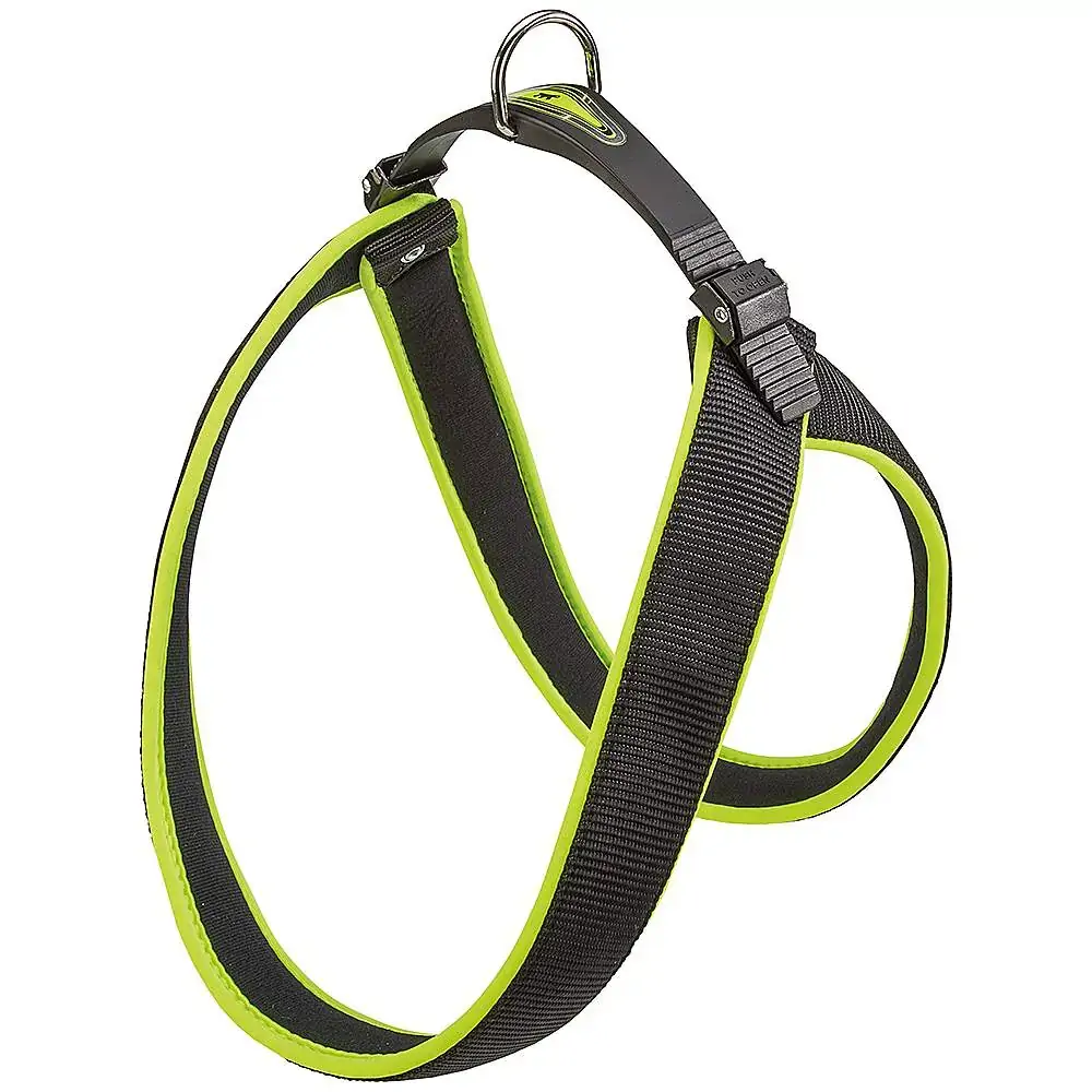 Peitoral Ferplast Agila Fluo Amarelo E Preto Para Cães Até 35kg