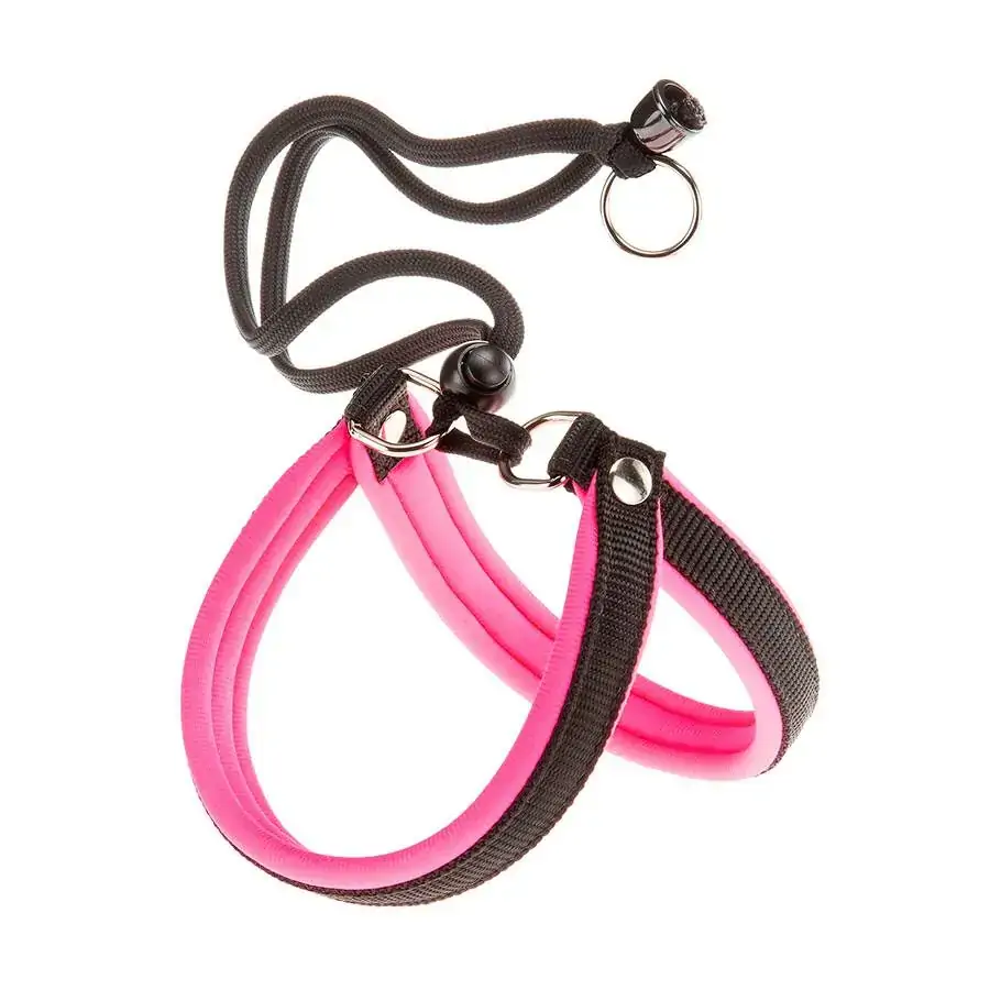 Peitoral Ferplast Agila Fluo Rosa E Preto Para Cães Até 8kg