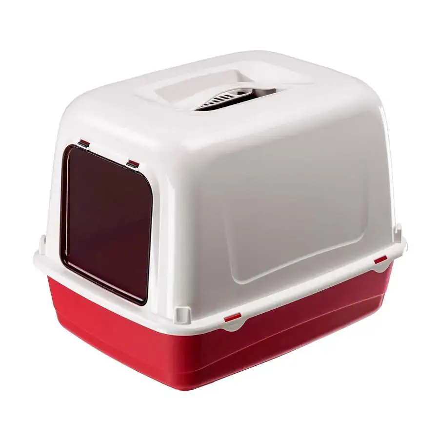 Banheiro Tiolet Clear Cat 10 Para Gatos Vermelho