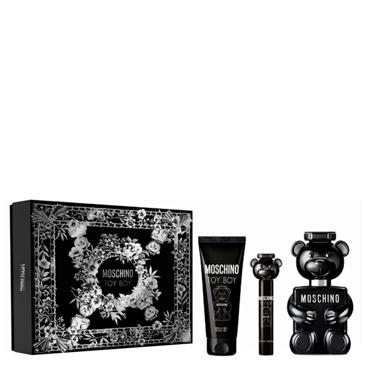 Kit Moschino Perfume Toy Boy Eau de Parfum Masculino 100ml + Gel Corporal 100ml + Miniatura 10ml