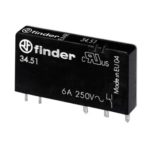 Relé Eletromecânico Slim 24vcc 6a 1na Contato Reversível Finder