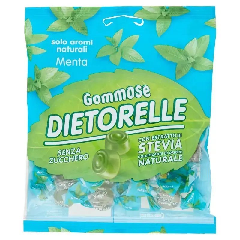 Bala De Goma Menta Dietorelle 70g