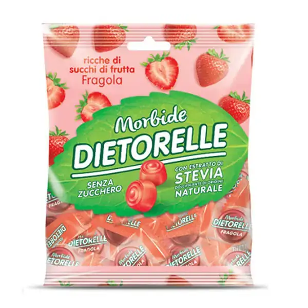 Bala De Goma Dietorelle De Morango 70g