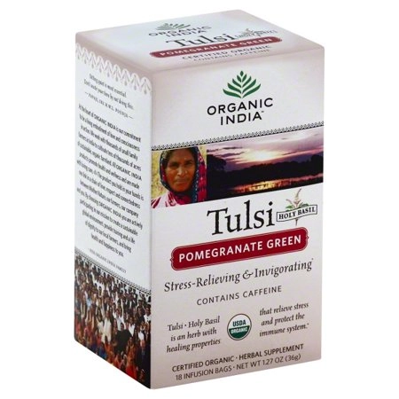 Tulsi Tea Pomegranate Green 18 Tea Bags 18 Tea Bags
