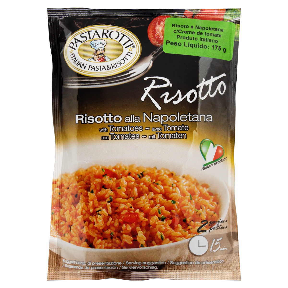 Risoto Semipronto Napoletana Com Creme De Tomate Pastarotti Sachê 175g