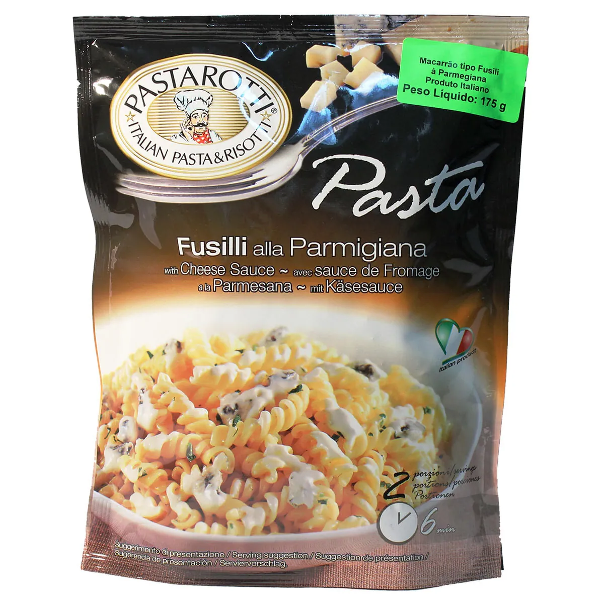 Macarrão Parafuso Pastarotti Sabor à Parmegiana 175g