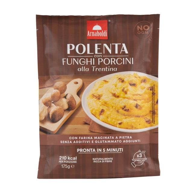 Polenta Trentina Com Cogumelos Secos Porcini Arnaboldi Sachê 175g