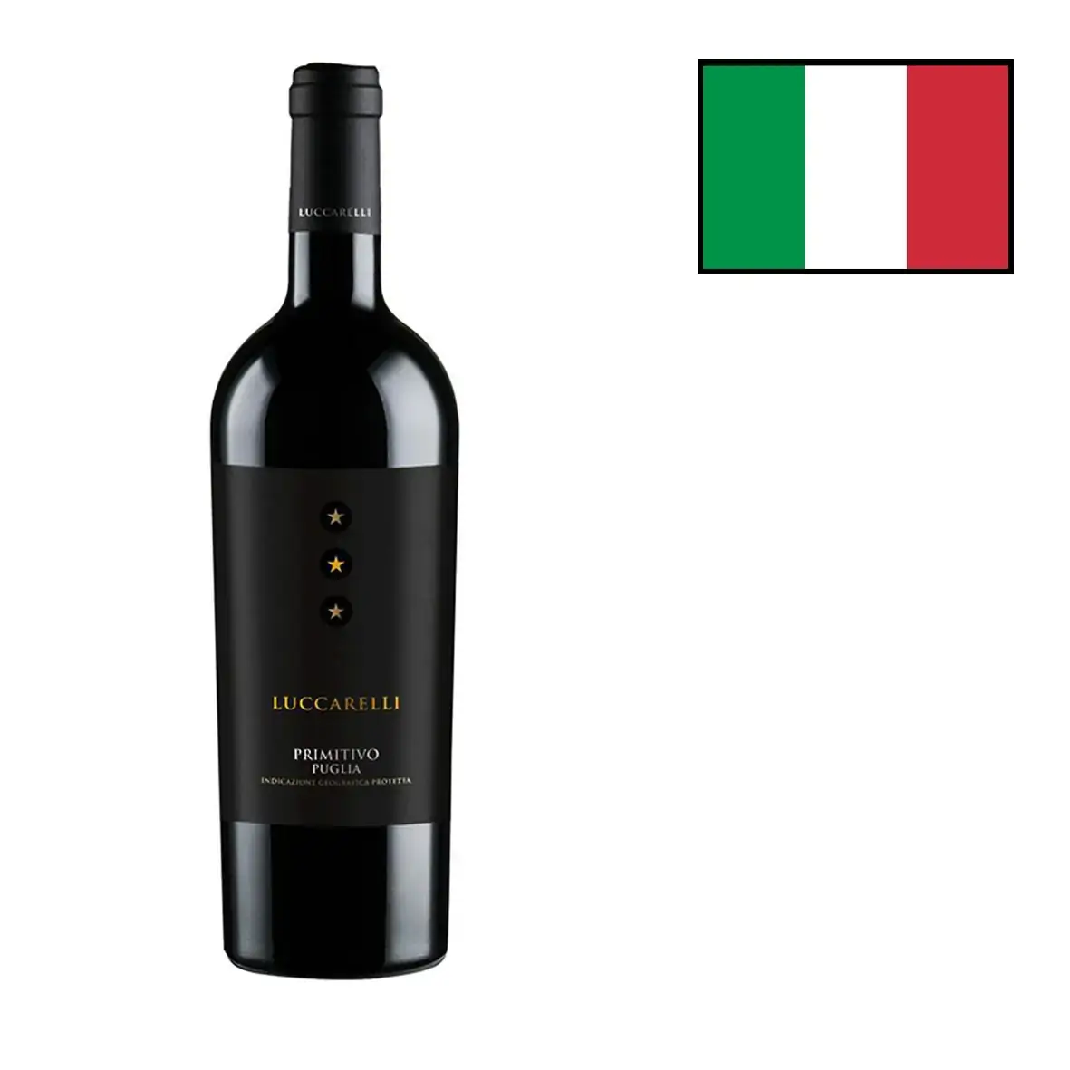 Vinho Italiano Tinto Meio Seco Luccarelli Primitivo Puglia Garrafa 750ml