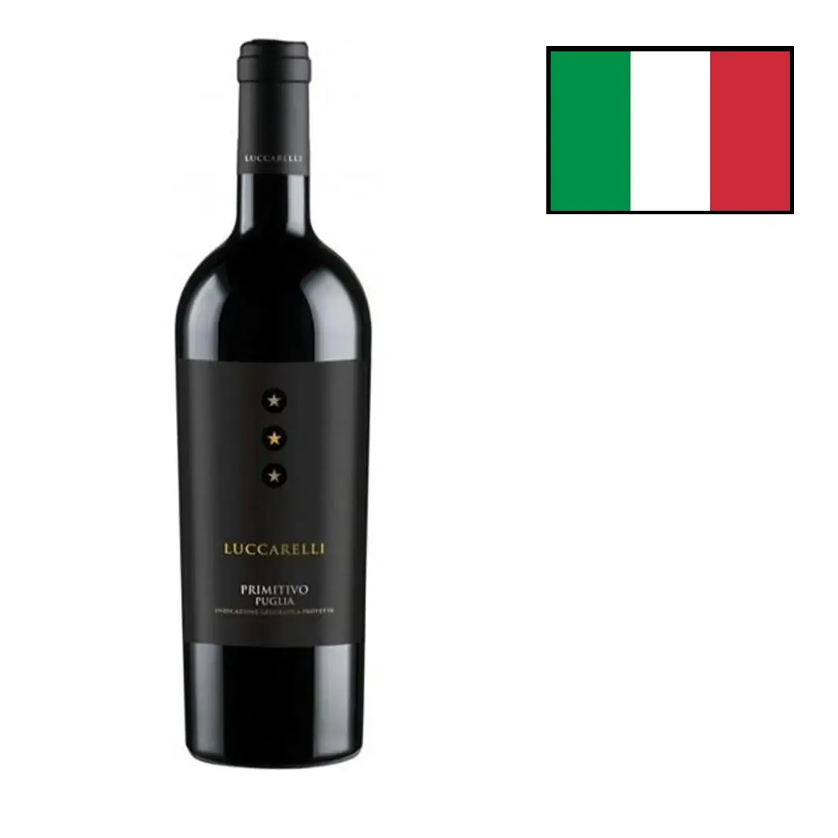 Vinho Italiano Tinto Meio Seco Luccarelli Negroamaro Puglia Garrafa 750ml