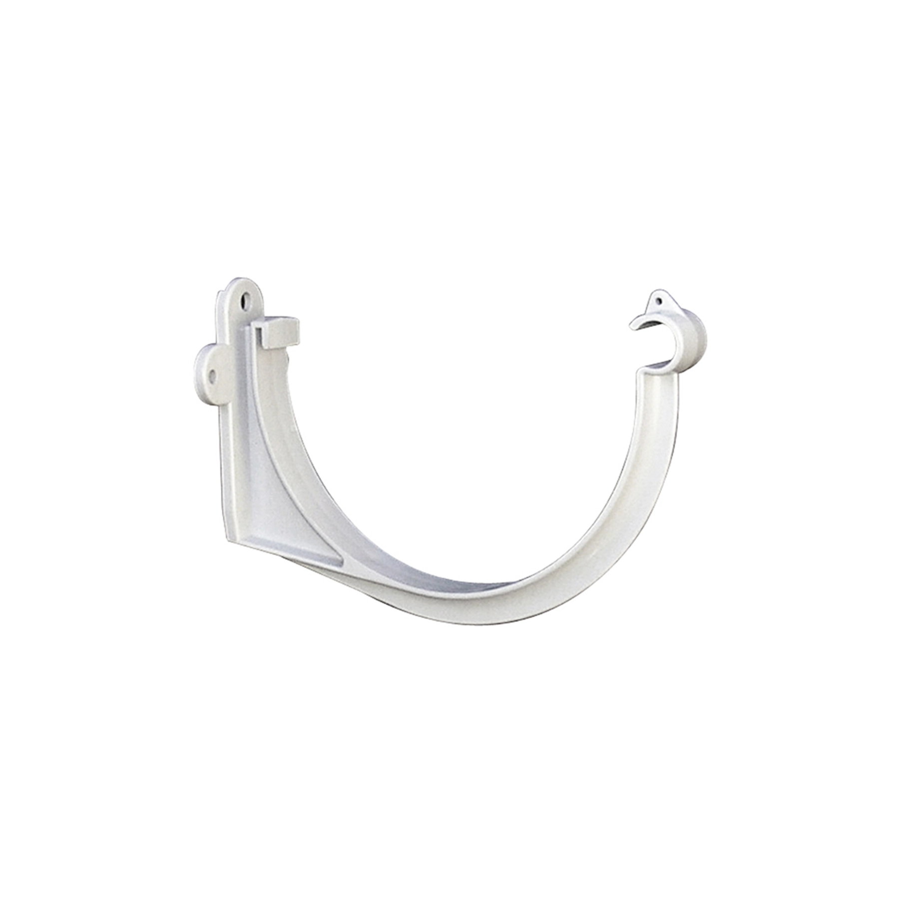 Suporte para Calha em PVC 11x3x20cm Branco Formato U Odem