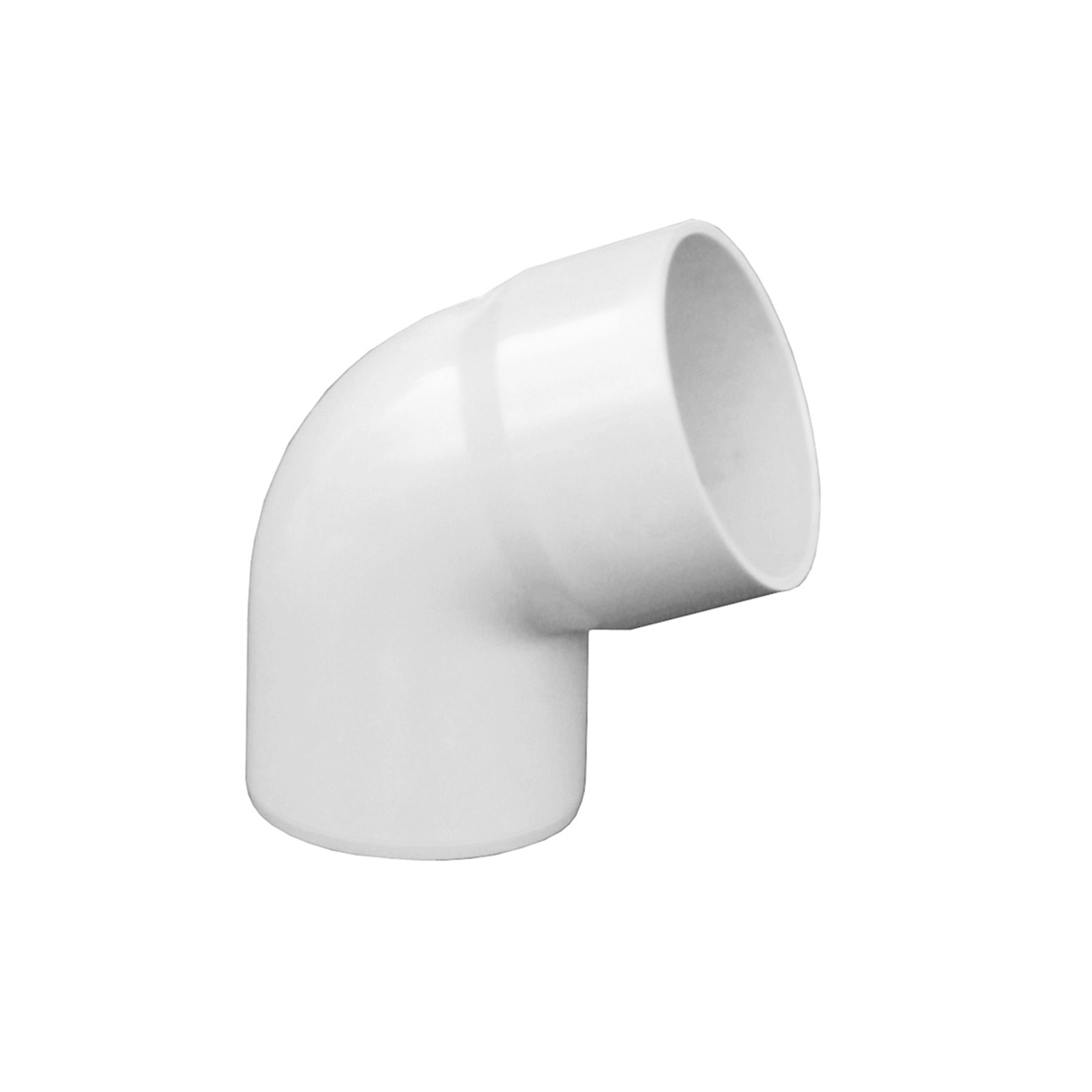 Joelho para Calha em PVC 10x18x17cm Branco Formato L Odem
