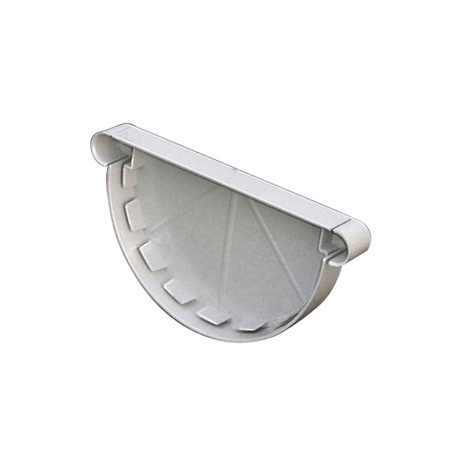 Cabeceira para Calha em PVC Formato U Branco 21x3x13cm Odem