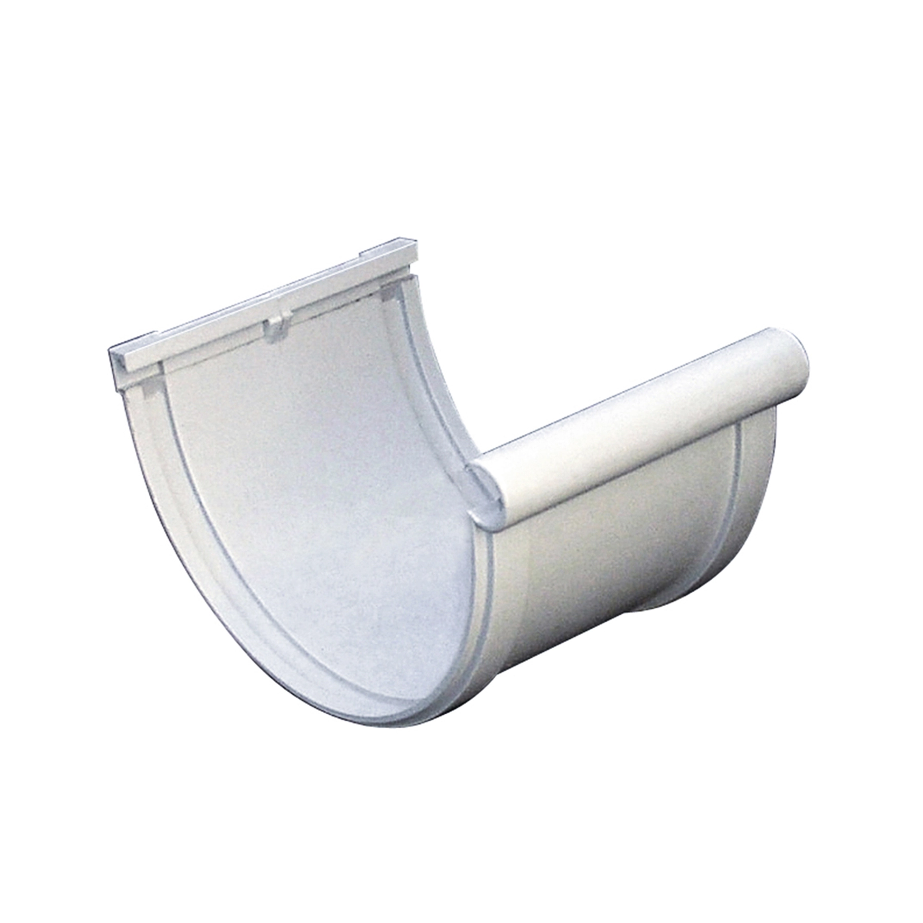 Emenda para Calha em PVC 19x13x13cm Branco Formato U Odem