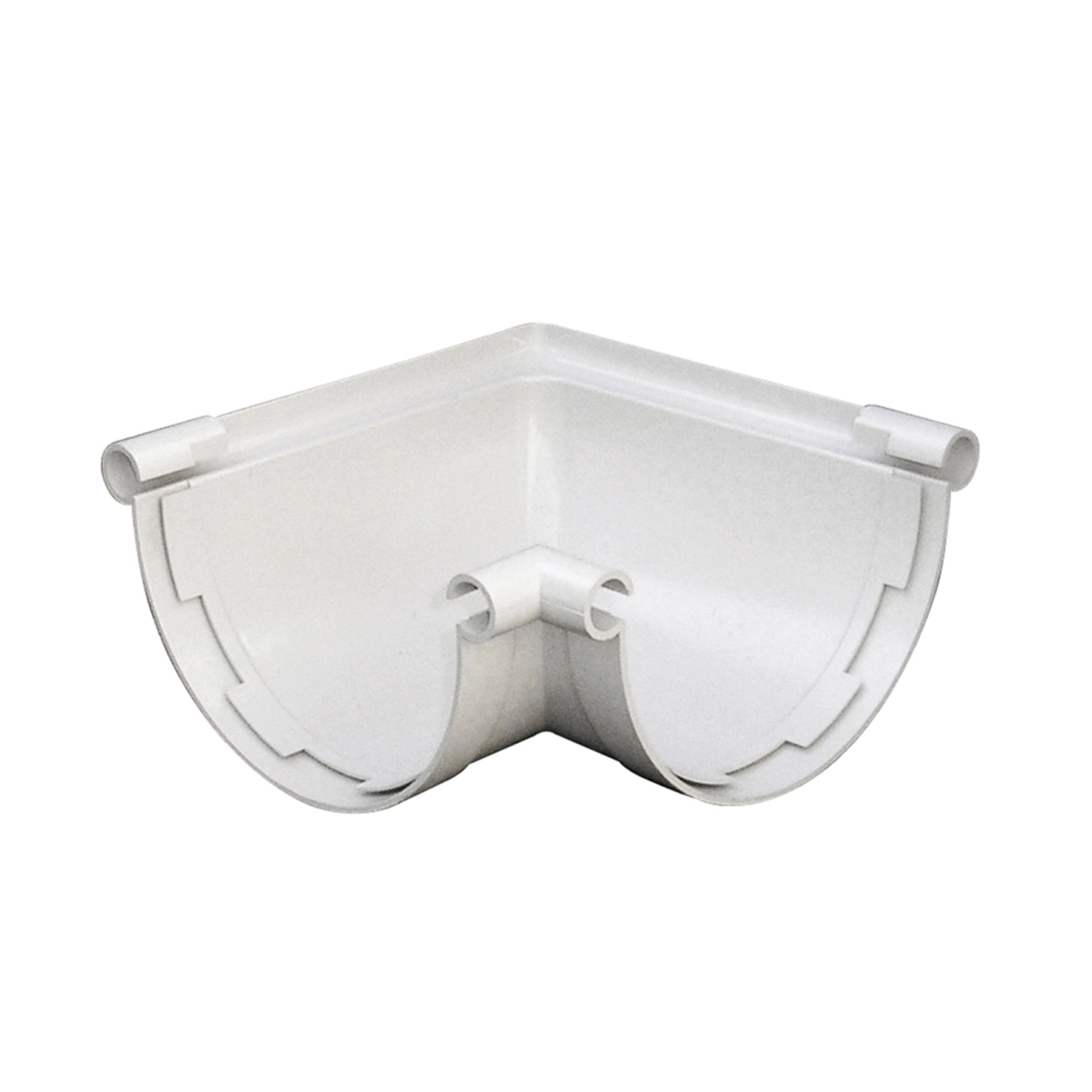 Esquadro para Calha em PVC 23x25x10cm Branco Formato U Odem