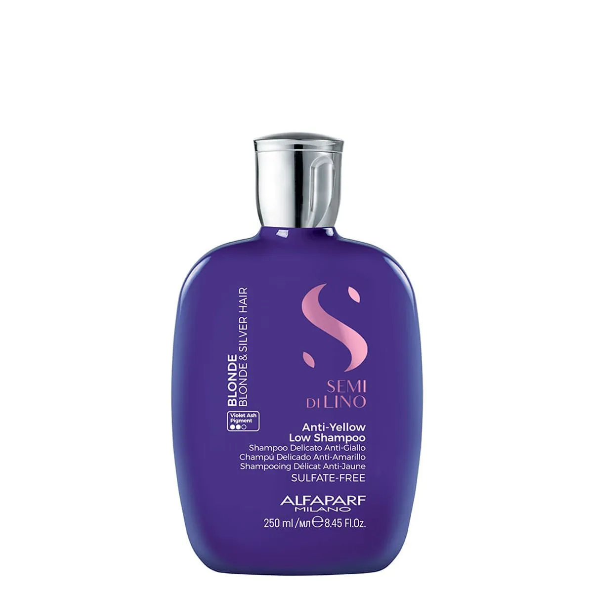 Alfaparf Milano Semi Di Lino Blonde Anti Yellow Low Shampoo For Blonde, Platinum And Silver Hair Sul