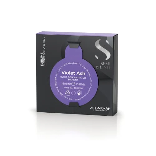 Alfaparf Milano Semi Di Lino Sublime Pigments For Blonde, Platinum And Silver Hair Violet Ash .21 Re