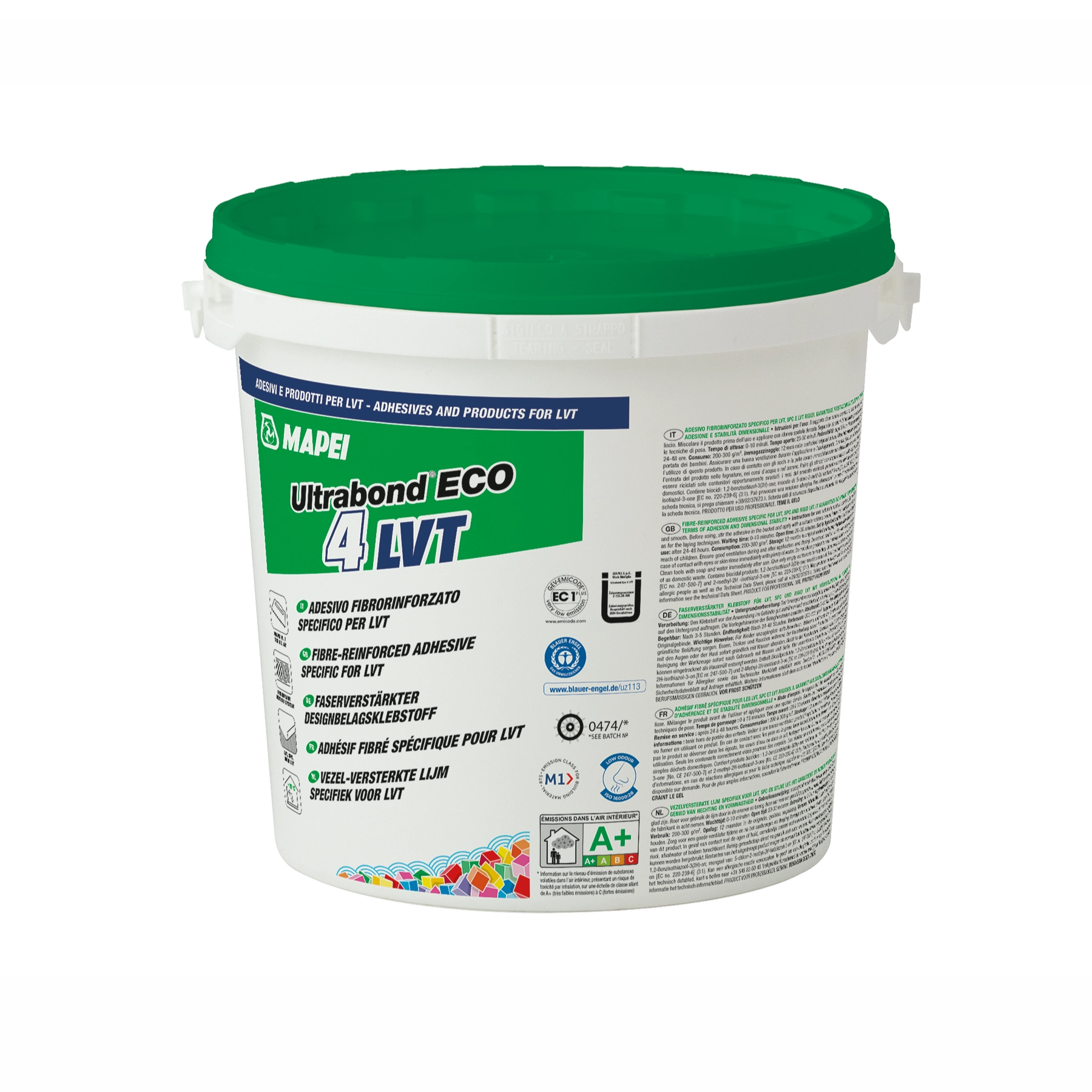 Adesivo Acrílico Interno Ultrabond ECO Bege Balde 4kg Mapei