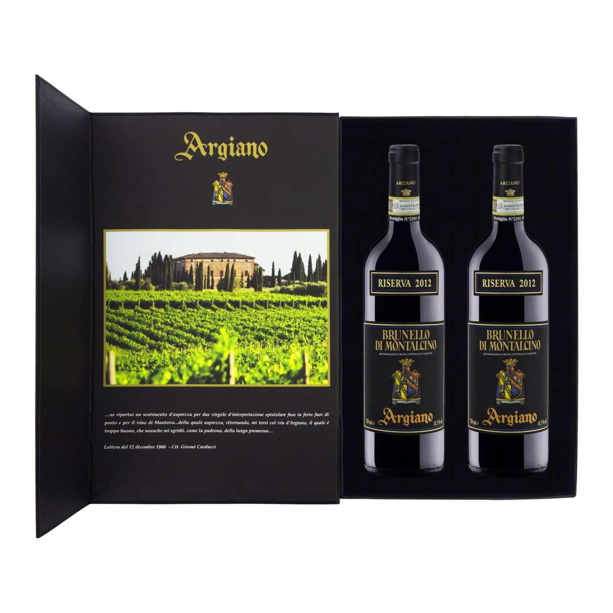 Vinho Italiano Tinto Seco Riserva Argiano Sangiovese Brunello Di Montalcino Estojo 2 Unidades 750ml
