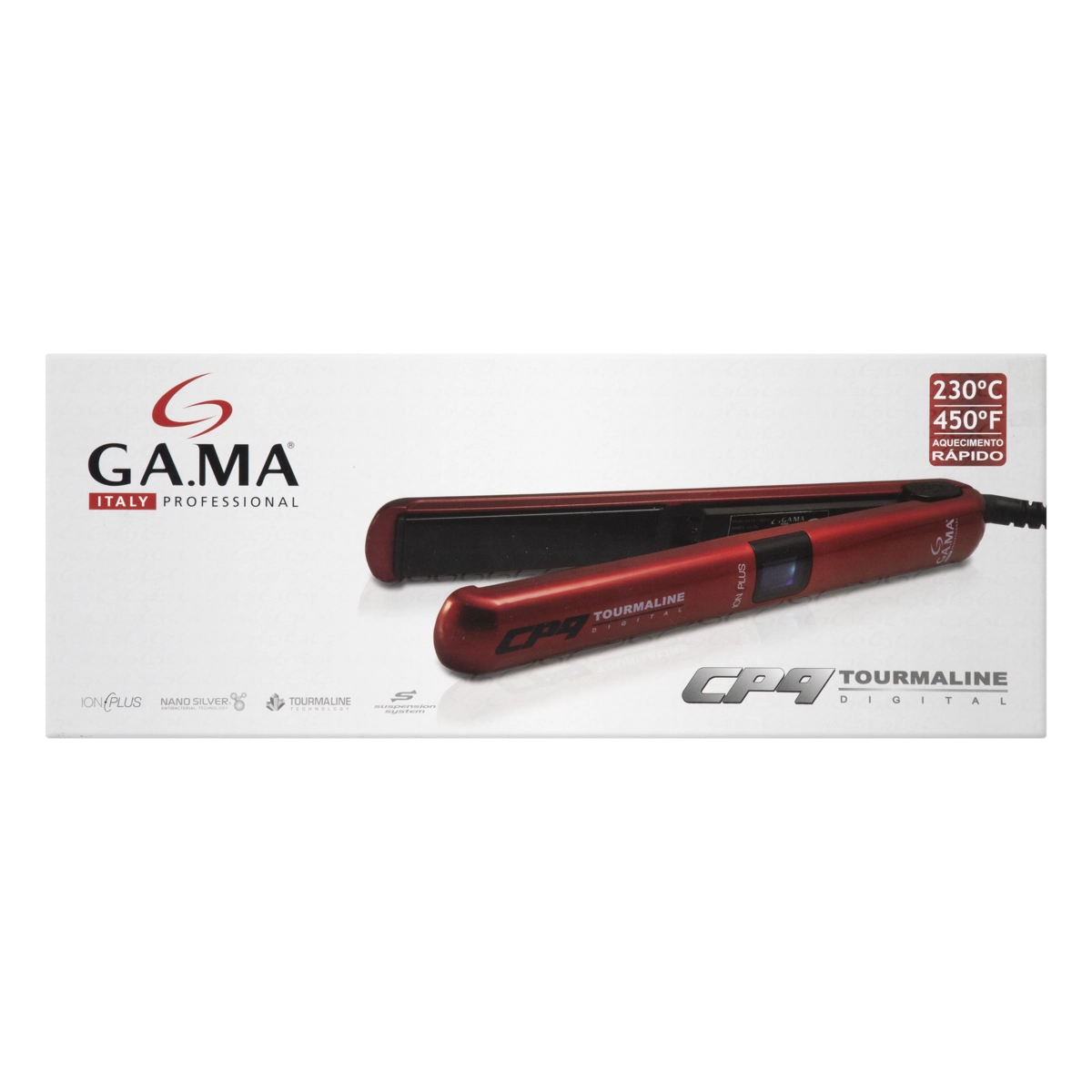 Prancha Vermelha Cp9 Tourmaline Digital 35 37w Ga.ma Bivolt