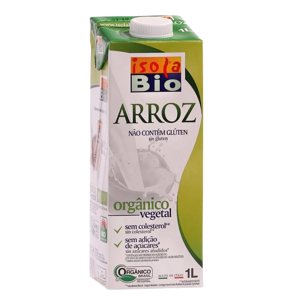 Bebida à Base De Arroz Orgânica Isola Bio Caixa 1l