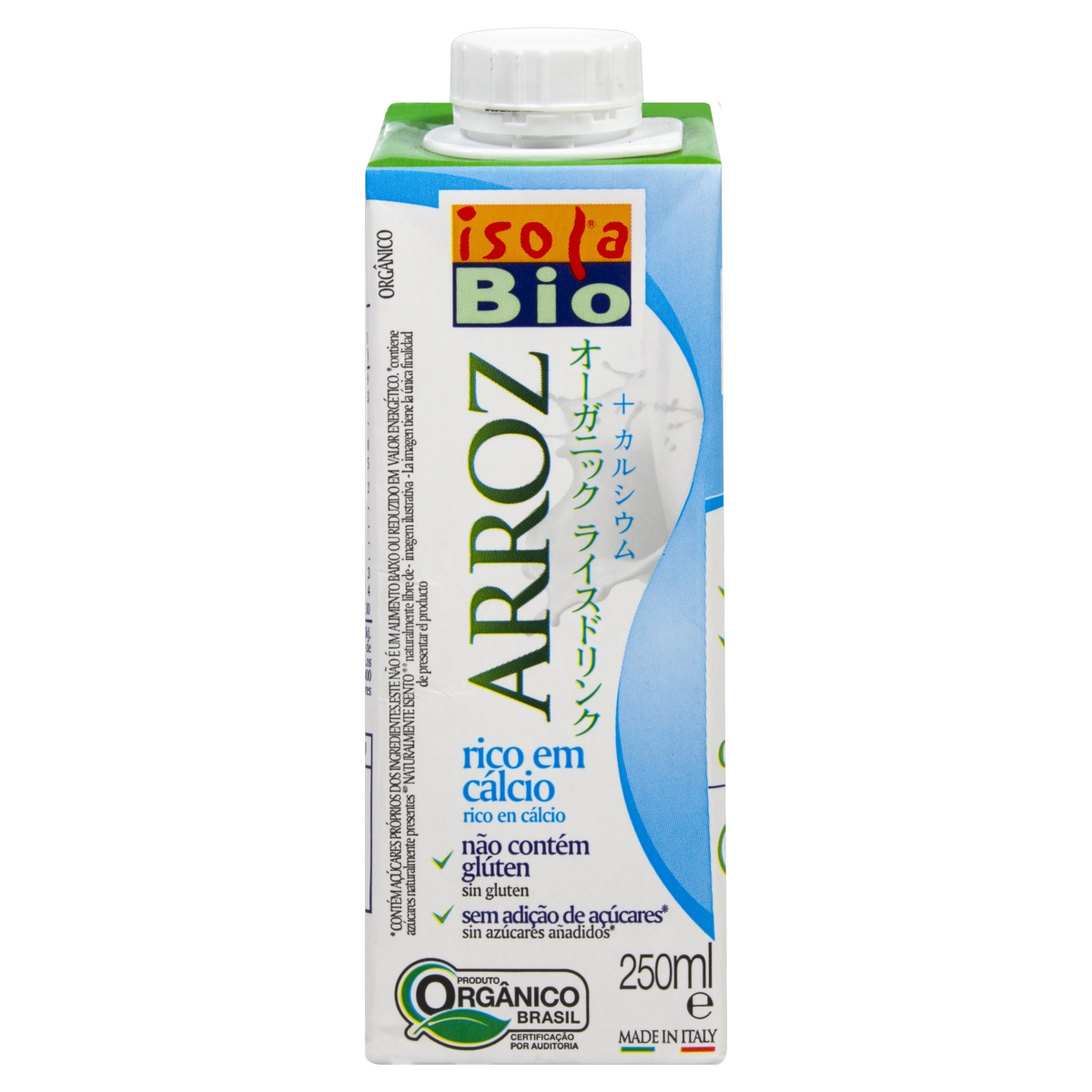 Bebida à Base De Arroz Orgânica Isola Bio Caixa 250ml