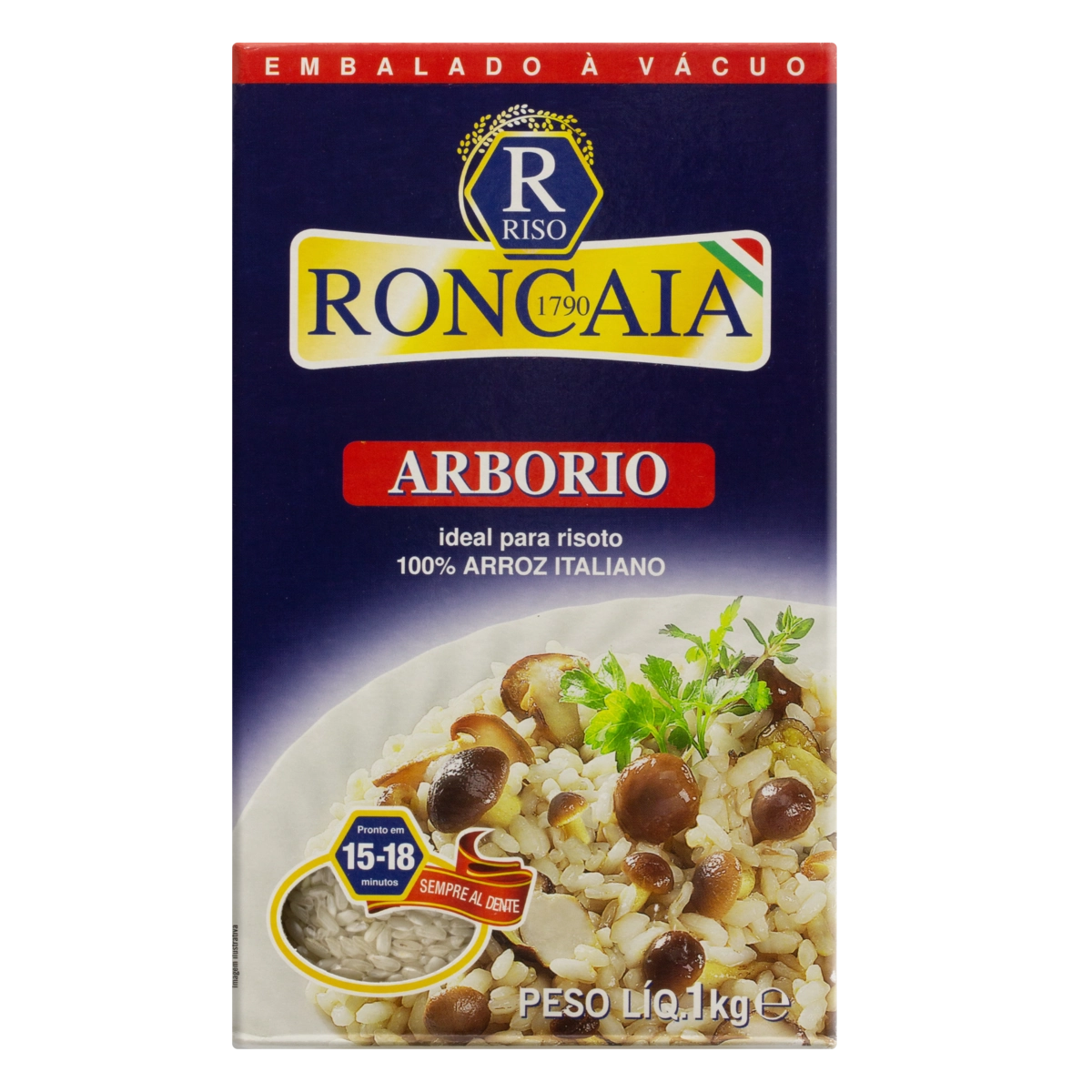 Arroz Arbório Tipo 1 Riso Roncaia Caixa 1kg