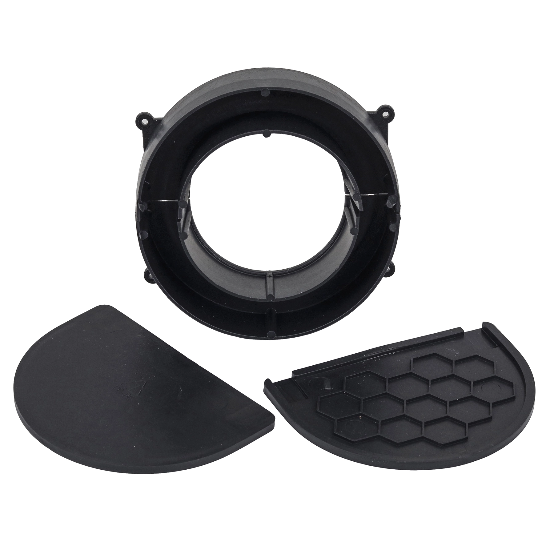 Kit Conector de Saída para Tubos 0,2x75x75cm Preto Polipropileno Aco