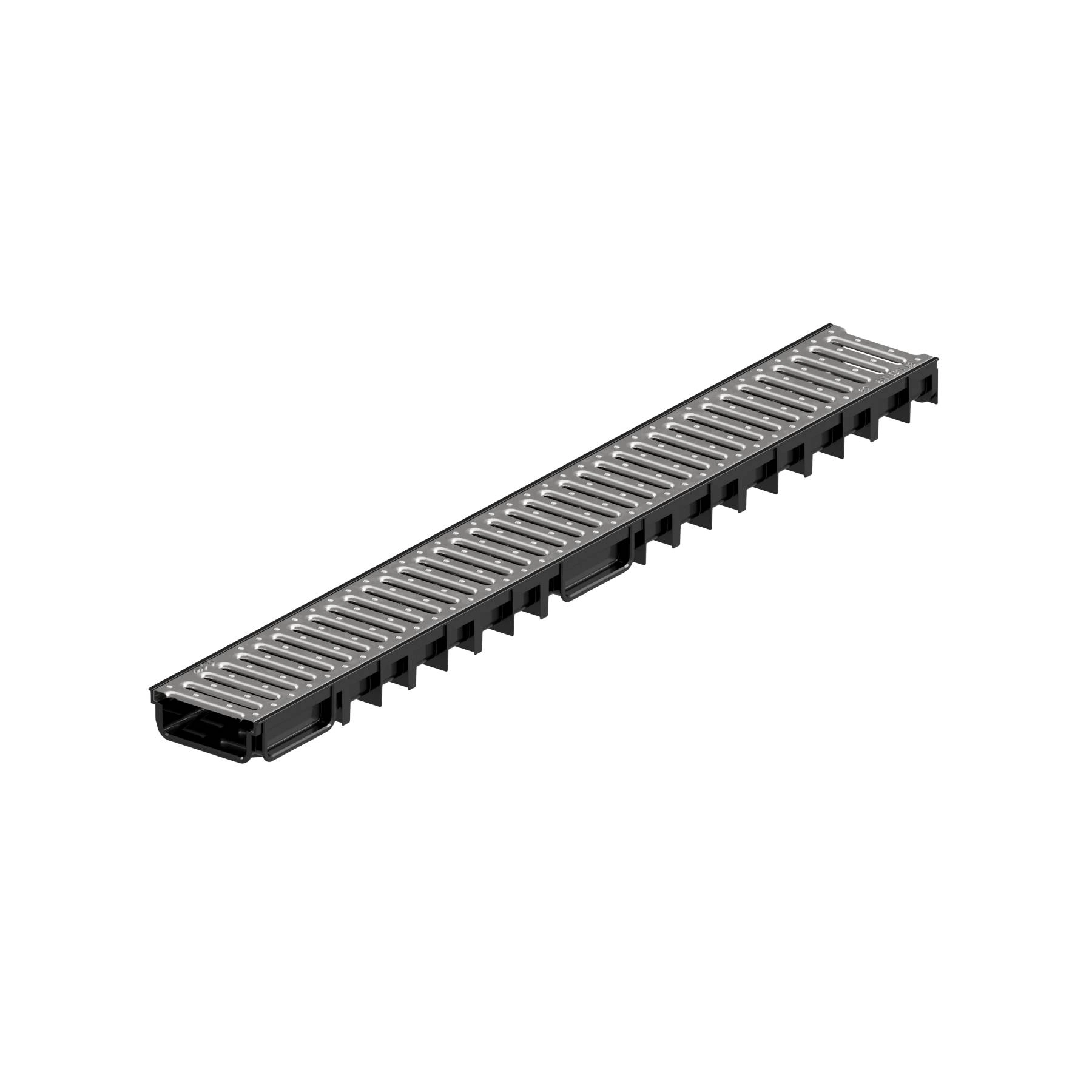 Canaleta Easyline PP + Grelha Aço Galvanizado C=100/L=12/H=5cm ACO