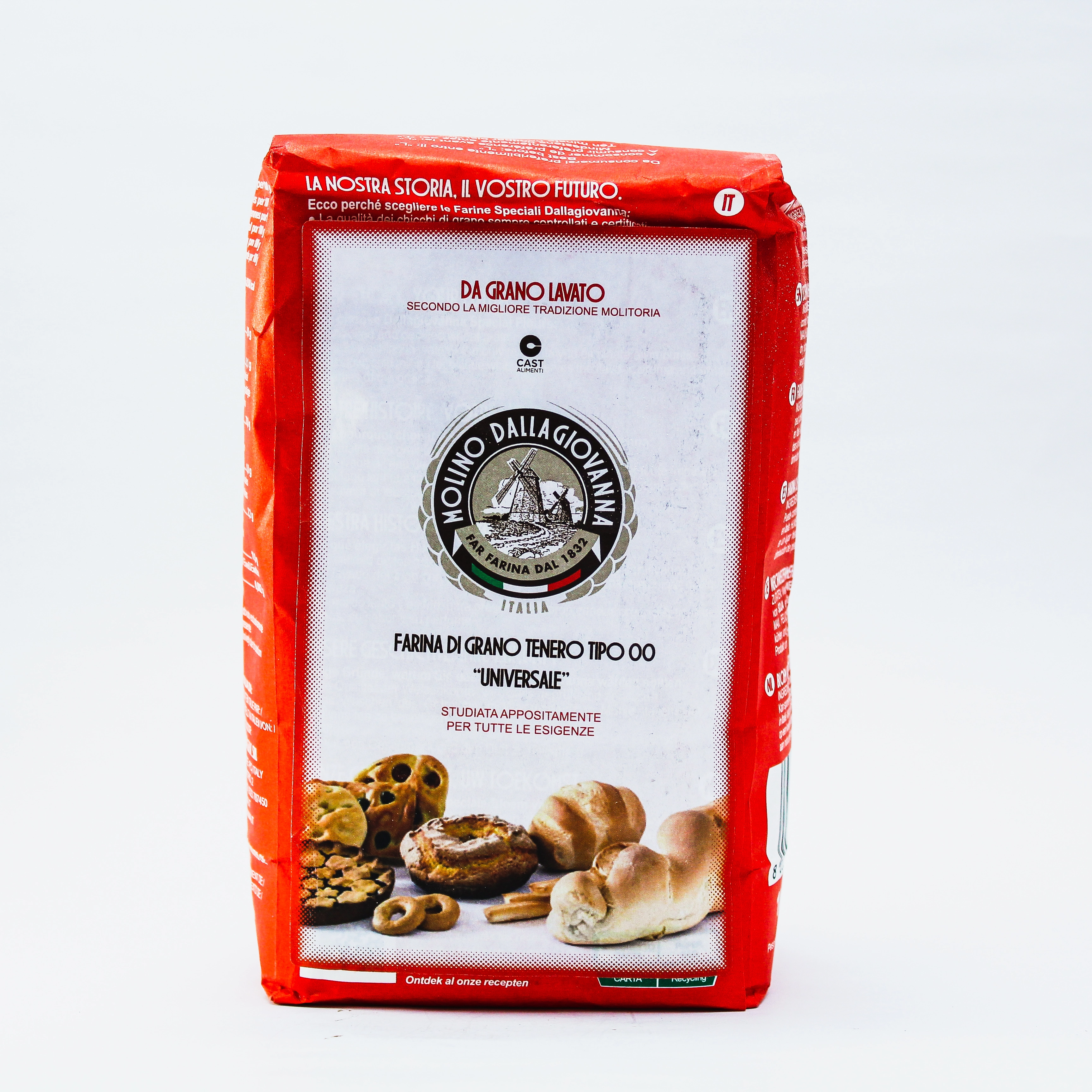 Farinha De Trigo Universal W 250 Molino Dallagiovanna 1kg