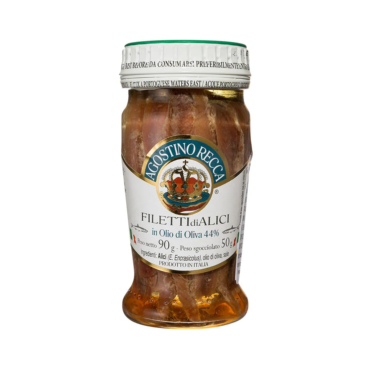 File Anchova Alici Italiano Agostino Recca em Azeite 90 gr
