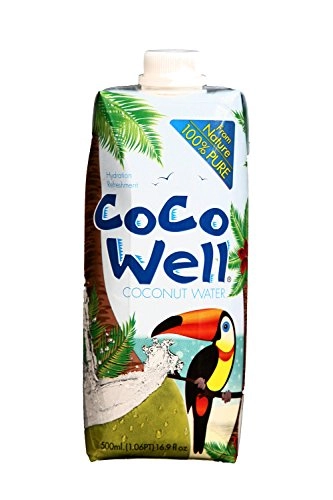Cocowell 100 Pure Coconut Water, Agua De Coco, 16.9 Oz/500 Ml Pack Of 12